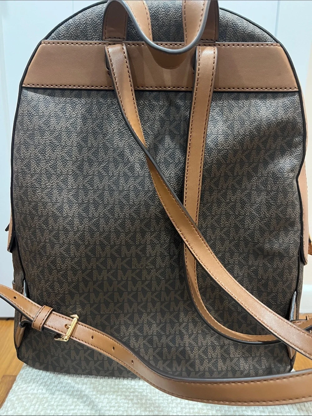 Michael Kors Brown/Tan Monogram Jaycee Backpack
